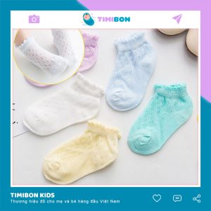 Set 5 Đôi Tất/Vớ Lưới Xuất Hàn Cho Bé Trai, Bé Gái Cổ Cao Từ 0-1 tuổi - [TAT05-SET5]