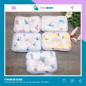 [ Hàng Việt Nam ] Gối Lõm Xô Cho Bé Sơ Sinh Chống Méo Đầu