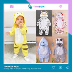 Quần Áo Trẻ Em Sơ Sinh, Bộ Body Thú Dài Tay Cho Bé Trai, Bé Gái Chất Cotton - [BDD8]