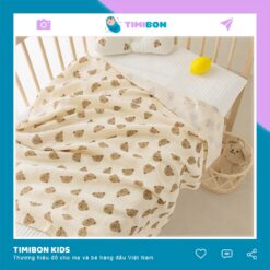 Khăn tắm xô vải sợi Muslin cao cấp cho bé Trai/Gái 2 LỚP