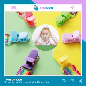 Dây Đeo Kẹp Ti Giả, Gặm Nướu Màu Cồng Vồng Sặc Sỡ Cho Bé Dài 22cm - KTG2
