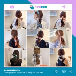 Khăn Lụa Buộc Tóc Quàng Cổ Xinh Xắn Phong Cách Hàn Quốc Cho Nữ