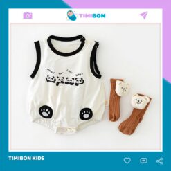 [ Vải Thun Lạnh ] Body Chip 3 Lỗ Gấu Trúc Panda Cho Bé Trai Gái Sơ Sinh Đến 12kg Mặc Hè Thoáng Khí - [BDCHIP27]