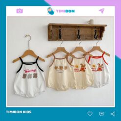 Quần Áo Sơ Sinh Body Chip Hai Dây Dễ Thương Bodysuit Cho Bé Bé Gái Chất Siêu Mát - [BDCHIP37]