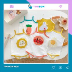 Body Chip Hai Dây Hoạt Hình Dễ Thương Bodysuit Cho Bé Gái Quần Áo Sơ Sinh Chất Mềm Thoáng Mát - [BDCHIP38]