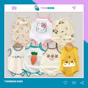 Combo Set 4 Body Chip Cho Bé Chất Vải Mềm Mát Cho Mùa Hè Mẫu Quần Áo Sơ Sinh In Hình Dễ Thương - [SET401]
