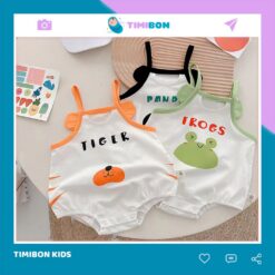 Quần Áo Sơ Sinh Body Chip 2 Dây Hình Thú Dễ Thương Bodysuit Cho Bé Trai Bé Gái Chất Siêu Mát - [BDCHIP43]