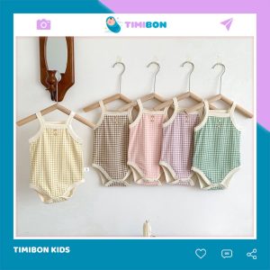 [ Chất Thun Lạnh ] Body Chip 2 Dây Kẻ Caro Nhiều Màu Cho Bé - [BDCHIP48]