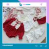 Bộ Bodysuit Dài Tay Kèm Mũ Và Quần Tất Cho Bé Gái, Set Nơ Trắng Áo Liền Quần Cho Bé Từ Sơ Sinh Đến 12kg - [BDCHIP11]