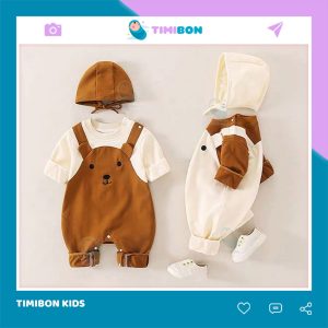 [ Tặng Kèm Mũ ] Quần Áo Trẻ Em Sơ Sinh Bộ Đồ Liền Thân Dài Tay Chất Cotton Bodysuit Màu Hồng Cho Bé Gái [BDD39]