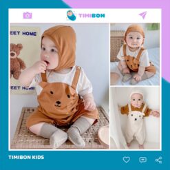 Quần Áo Trẻ Em Sơ Sinh Bộ Đồ Liền Thân Hình Thú Chất Cotton Body Đùi Hình Gấu Cho Bé Trai Bé Gái [BDC23]