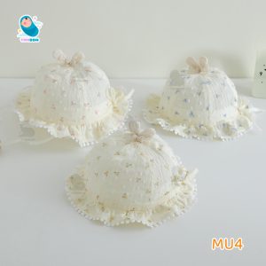 Mũ / Nón Xô Bé Gái Có Vành Mềm Mại Dễ Thương Che Nắng Họa Tiết Dễ Thương Cho Bé 0-1 Tuổi MU4