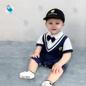 Body Công Tử Cộc Tay Chất Vải Mềm Mịn Bodysuit Cho Bé Trai Soái Ca Mẫu Quần Áo Sơ Sinh [BDC49]