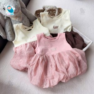 Đồ Bộ Bé Gái Set Váy Phồng Kèm Quần Dễ Thương Cho Bé Gái Từ 6-14kg [B14]