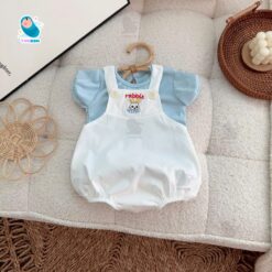 Set Áo Yếm Kaki 2 Da Cotton Dệt Hình Thỏ Rabbit Cho Bé Trai Gái Sơ Sinh Đến 12kg Mặc Hè Thoáng Khí [BDCHIP72]