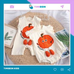Bodysuit Cộc Tay Cho Bé Body Đùi Cotton Hình Bí Ngô Mẫu Quần Áo Trẻ Em Liền Thân [BDC38]