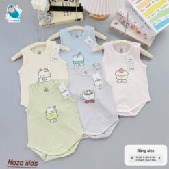 [ Vải Petit QC ] Body Chip Sát Nách 3 Lỗ Cho Bé Trai, Bé Gái Từ Sơ Sinh Đến 12kg Chất Mềm Mát Cao Cấp [BDCHIP74]