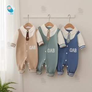 BODY LEN DÀI TAY THU ĐÔNG CHO BÉ Họa Tiết OAB Xinh Xắn, Chất Liệu Mềm Mại Co Giãn, Giữ Ấm Tốt [BDD103]