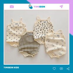 Body 2 Dây Cho Bé Gái Mẫu Quần Áo Sơ Sinh Chip Hai Dây Dễ Thương Bodysuit Chất Mềm Mát – [BDCHIP32]
