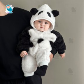 [ Hàng Loại 1 ] Body Ủ Gấu Nỉ Bông 3 Lớp Mũ Liền Cho Bé Trai Gái Sơ Sinh Hàng Quảng Châu Bodysuit Áo Liền Quần [BDD104]